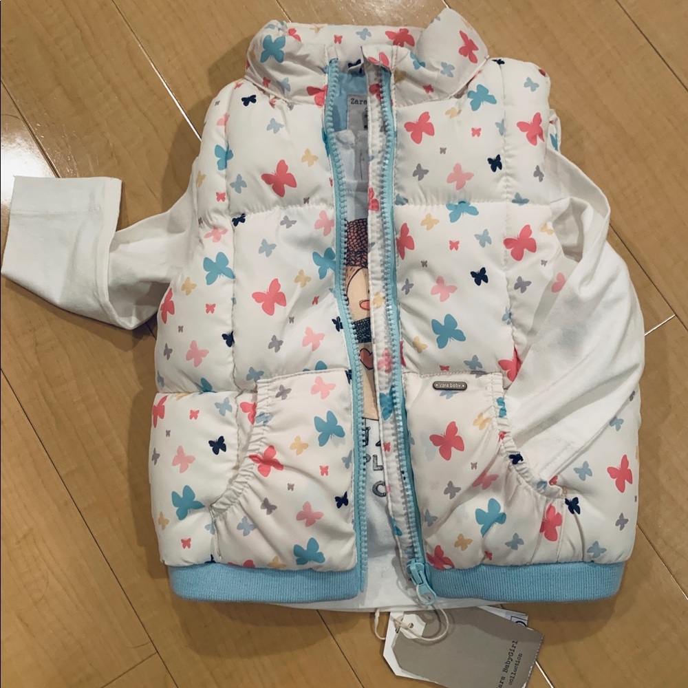 Baby Zara Puffy Vest & Shirt